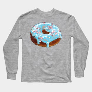 Blue doughnut with shavings Long Sleeve T-Shirt